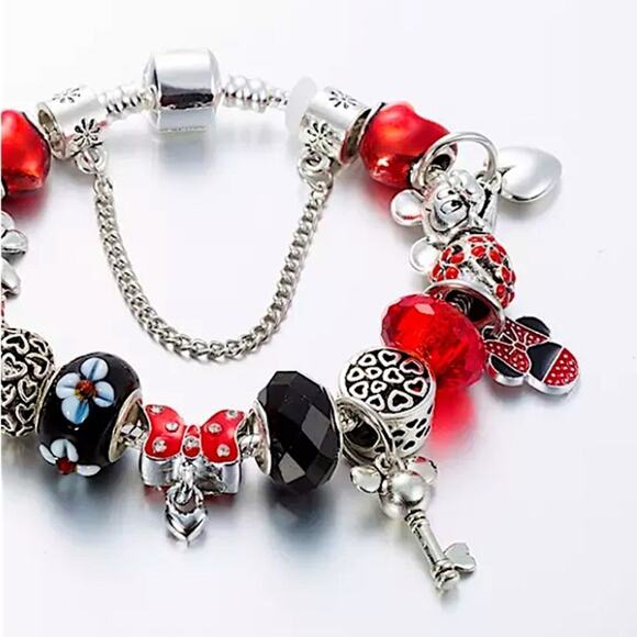 Disney Mickey Minnie Mouse Charm Bracelet - Picture 4 of 12